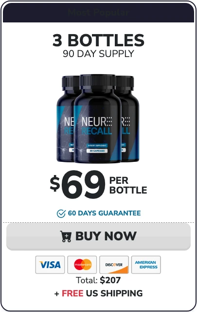 NeuroRecall 3 bottles