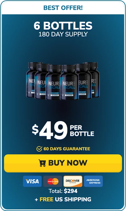 NeuroRecall 6 bottles